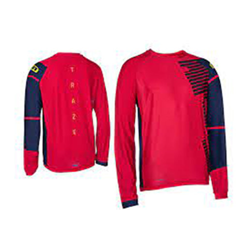 ION Bike Tee LS Helix Crimson Red